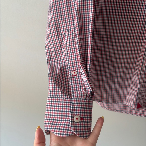 UNTUCKit‎ Men's Red Checkered Long Sleeve Button Down Dress Shirt Size Large - Picture 3 of 8